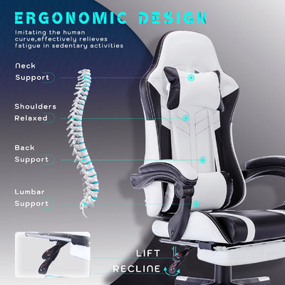Colorato personalizzato Video a schiena alta Ergonomica Sedia da gioco da corsa di tipo metallo PC con poggiapiedi