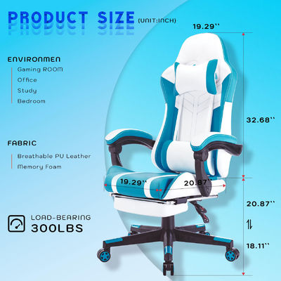 Colore personalizzato ALINUNU Video a schiena alta Ergonomica PC da corsa sedia da gioco con poggiapiedi