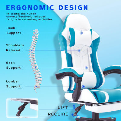 Colore personalizzato ALINUNU Video a schiena alta Ergonomica PC da corsa sedia da gioco con poggiapiedi