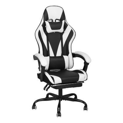 Sedia da gioco ergonomica in pelle sintetica con poggiapiedi ALINUNU