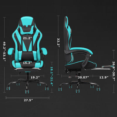Moderno design video con schiena alta ergonomico sedia da gioco da corsa con poggiapiedi conveniente