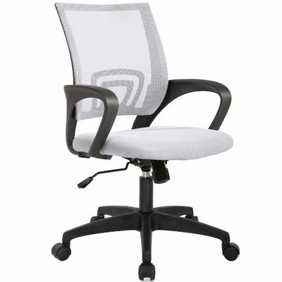 ALINUNU White Mesh Executive Chair con supporto lombare e meccanismo farfalla