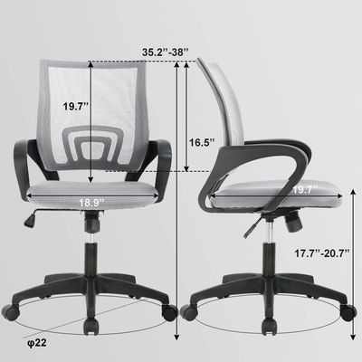 Personalizza il tuo spazio di lavoro con ALINUNU Grey Mesh Computer Chair