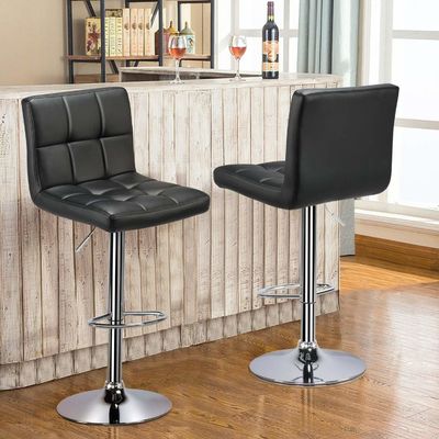 19.5&quot;D x 17&quot;W x 36.5&quot;H Modern Bar Stools con altezza regolabile e cuoio in PU girevole