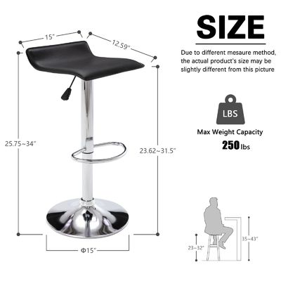 Arredamento commerciale ALINUNU Modern Swivel PU Leather Bar Stools for Bar Furniture