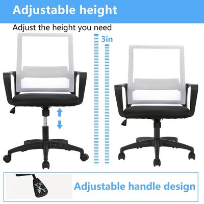 Home Office Sedile a maglia ergonomica con altezza regolabile e design moderno