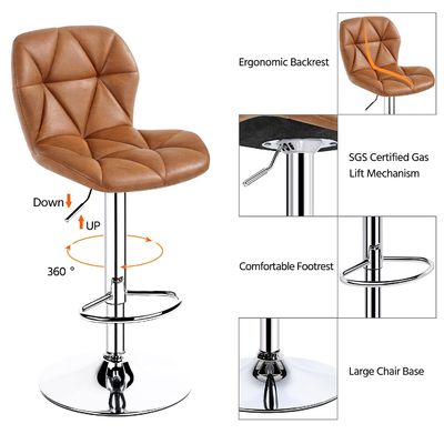 Alinunu's Modern PU Leather Swivel High Bar Stools per Bar Room Restarant Furniture