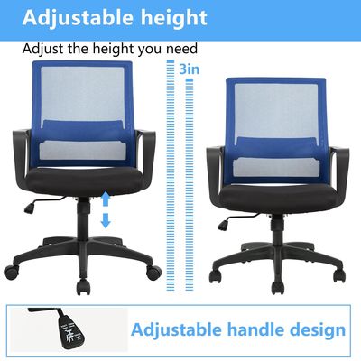 Sedia da ufficio a maglia girevole ergonomica a colori personalizzati con tipo e design in ferro metallo