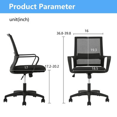 ALINUNU Ergonomic Mesh Computer Office Chair Girante Modern Desk Chair con telaio in ferro