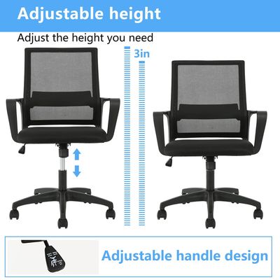 ALINUNU Ergonomic Mesh Computer Office Chair Girante Modern Desk Chair con telaio in ferro