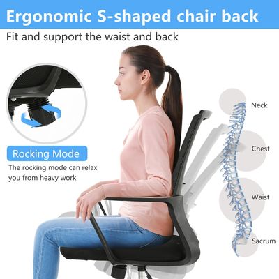 ALINUNU Ergonomic Mesh Computer Office Chair Girante Modern Desk Chair con telaio in ferro