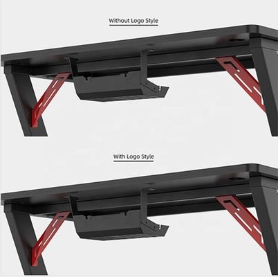 Tavolo per computer per mobili commerciali con sistema di illuminazione RGB e design regolabile