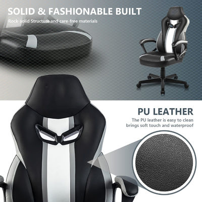 Moderna sedia giratoria ergonomica da corsa con supporto lombare regolabile