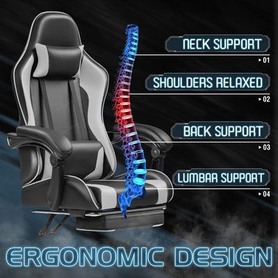 Sedile da gioco Razer da corsa personalizzato con supporto lombare e materiale in pelle sintetica