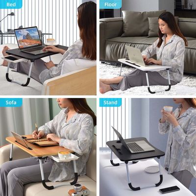 Portable Foldable Laptop Bed Table Desk Tray con portatavola 15.7&quot;D x 23.6&quot;W x 11&quot;H