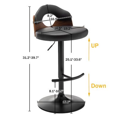 Moderno design Barstools di metà del secolo Sedie girevoli regolabili per l'isola della cucina