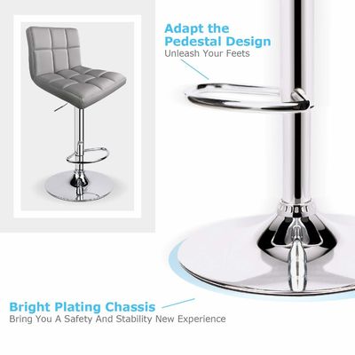 Modern Design Home Bar Stool con schiena e girevole regolabile in colore personalizzato