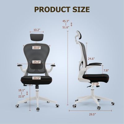 Sedile ergonomica per ufficio personalizzabile sedile girevole moderno con braccia pieghevoli