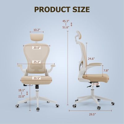 Sedile ergonomica per ufficio personalizzabile sedile girevole moderno con braccia pieghevoli