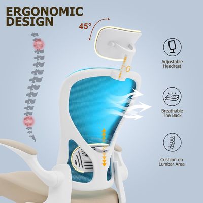 Sedile ergonomica per ufficio personalizzabile sedile girevole moderno con braccia pieghevoli