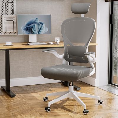 Moderna sedia girevole con braccia pieghevoli Tipo metallico Metallo Ergonomico Casa Sedia da ufficio