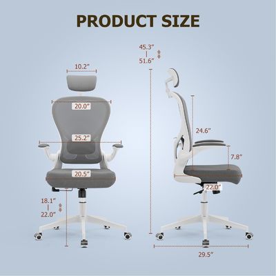 Moderna sedia girevole con braccia pieghevoli Tipo metallico Metallo Ergonomico Casa Sedia da ufficio