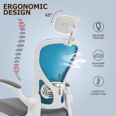 Moderna sedia girevole con braccia pieghevoli Tipo metallico Metallo Ergonomico Casa Sedia da ufficio