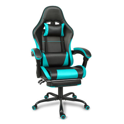 Sedia da gioco in metallo di design moderno con supporto lombare e poggiapiedi regolabile in altezza