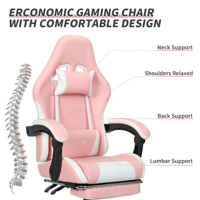 ALINUNU Gaming Chair personalizzabile in altezza regolabile con supporto lombare e poggiapiedi