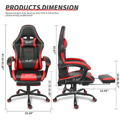 Sedile da gioco in metallo a colori personalizzato con altezza regolabile e supporto lombare