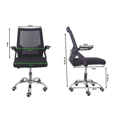 Sedie per ufficio Executive Gaming con appoggio per braccio regolabile e funzione girevole in tessuto