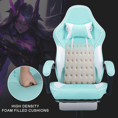 Sedile girante ergonomica per giochi Sedile in pelle con funzione di massaggio e design pieghevole