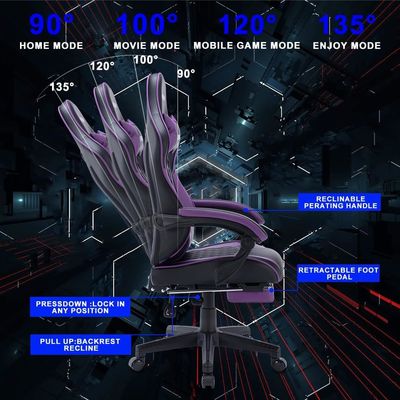 Camera giochi per computer Sedile da gioco pieghevole con design ergonomico e massaggio rotante