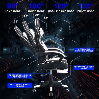 Sedile da giocatore ergonomico in pelle Sedile da gioco Scorpion moderno per sala giochi per computer