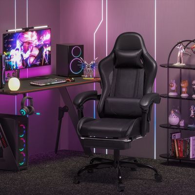 Colorato personalizzato Ergonomic High Back Computer Massaggio Sedile da gioco con poggiapiedi