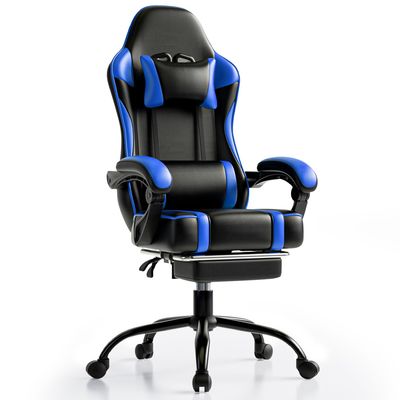 ALINUNU 2024 PC Racing Gaming Chair Regolabile Legno Reclining e poggiapiedi inclusi