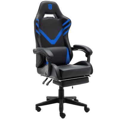 Sedile da gioco per computer ergonomica con schiena alta con supporto lombare e pelle sintetica