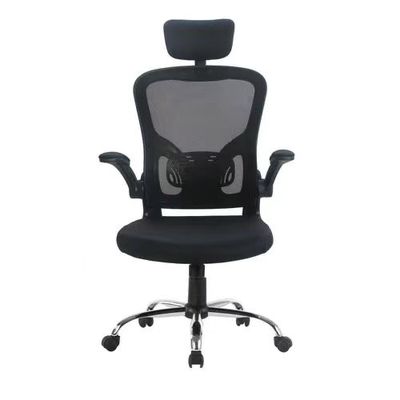 Confortevole High Back Mesh Home Manager Sedia da ufficio con braccioli cromati da ALINUNU