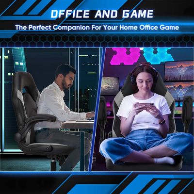 Sedile da gioco ergonomico regolabile in altezza, sedile da ufficio per computer in tessuto, per videogiochi