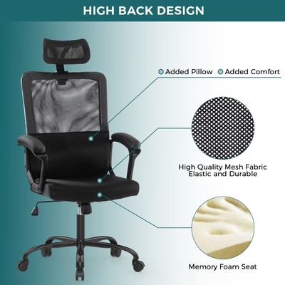 Poltrona per computer per ufficio a domicilio a maglia ergonomica con colore personalizzato e rotolamento rotante