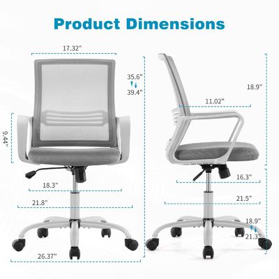 Sedile ergonomico per ufficio a domicilio Sedile girevole a colori personalizzati con supporto lombare e braccioli