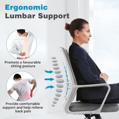 Sedile ergonomico per ufficio a domicilio Sedile girevole a colori personalizzati con supporto lombare e braccioli