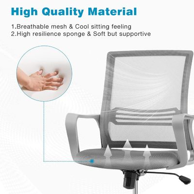 Sedile ergonomico per ufficio a domicilio Sedile girevole a colori personalizzati con supporto lombare e braccioli