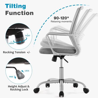Sedile ergonomico per ufficio a domicilio Sedile girevole a colori personalizzati con supporto lombare e braccioli
