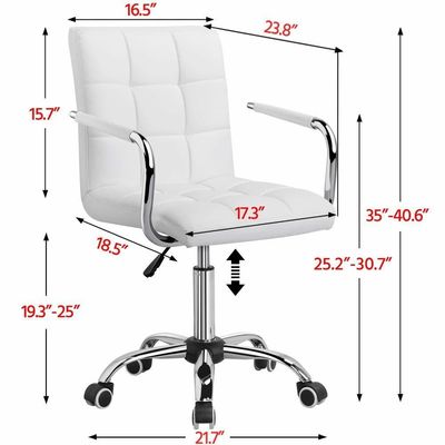 Sedile da ufficio in cuoio regolabile per il retro perfetto per ambienti di lavoro moderni e eleganti