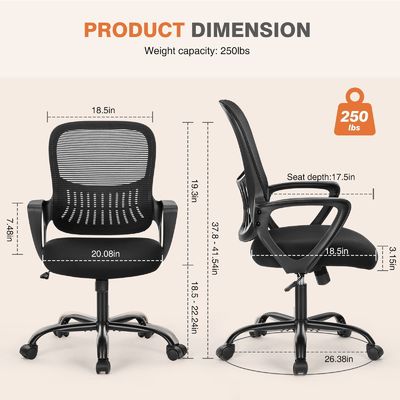 Tavole e sedie di ufficio ergonomiche regolabili Sedie a maglia con comodi braccioli