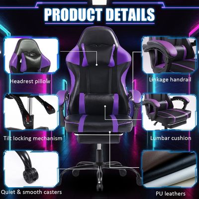 Sedia da gioco ergonomica regolabile in altezza per adulti stile di design