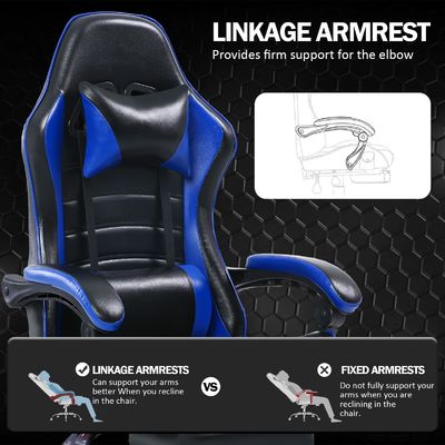 Sedile da gioco ergonomica con altezza e poggiapiedi regolabili in colore personalizzato