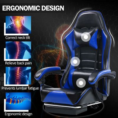 Sedile da gioco ergonomica con altezza e poggiapiedi regolabili in colore personalizzato