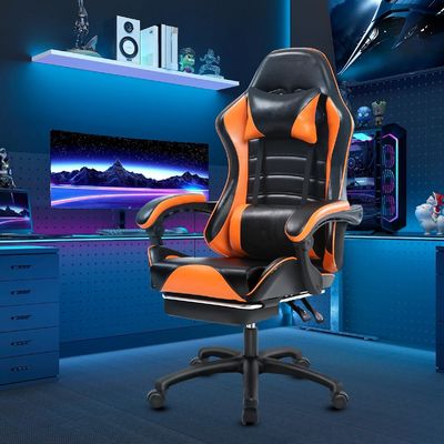 ALINUNU Sedile da gioco ergonomico per adulti per poggiapiedi Sedile girevole in pelle sintetica